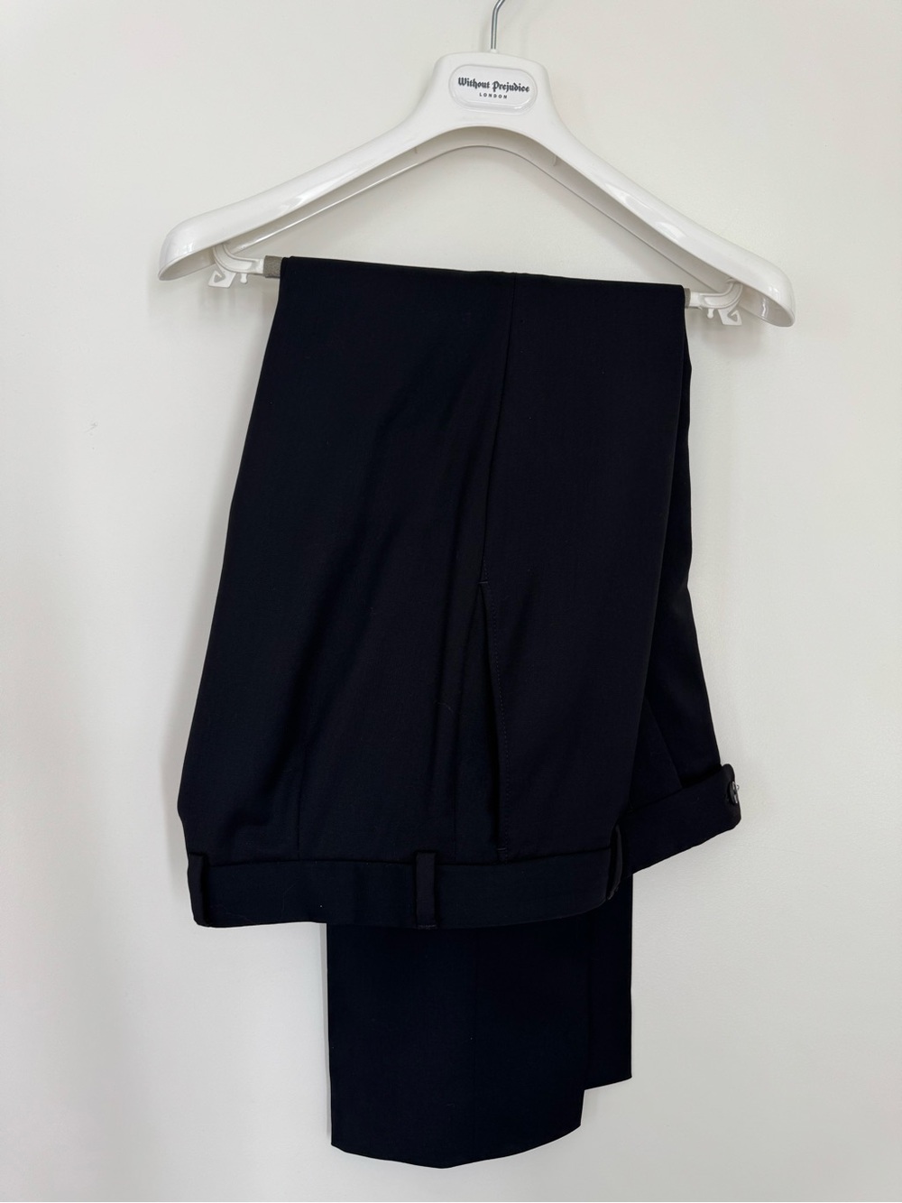 Without Prejudice London Men's Tailored Black Dress Pants